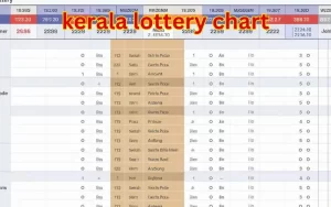 kerala lottery chart